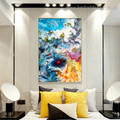 Motley Art Abstract Framed Painting Photo Canvas Print for Wall Hanging Decor