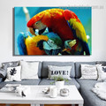 Scarlet Macaw Bird Modern Framed Painting Pic Canvas Print for Wall Hanging Decor