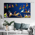 Tinted Gouldian Finch Bird Modern Framed Painting Photo Canvas Print for Room Wall Tracery
