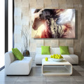 Indian Tradition Dress Abstract Figure Framed Painting Portrait Canvas Print for Room Wall Getup