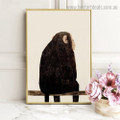 Monkey Backside Abstract Animal Kids Modern Framed Painting Photo Canvas Print for Wall Decor