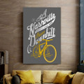 Downhill Quote Abstract Modern Framed Painting Image Canvas Print for Room Wall Onlay