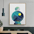Spheric Shapes Abstract Geometric Vintage Nordic Framed Portraiture Portrait Canvas Print for Wall Equipment