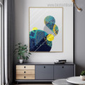 Globular Abstract Geometric Vintage Nordic Framed Artwork Portrait Canvas Print for Wall Finery