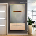 Golden Boat Abstract Framed Artwork Pic Canvas Print for Room Wall Decor