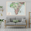 
Africa Map Abstract Modern Framed Painting Photograph Canvas Print for Room Wall Outfit