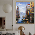 Sea Harbour Nature Modern Framed Painting Photo Canvas Print for Wall Hanging Decor