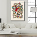 Congo Grey Parrot Bird Abstract Modern Framed Painting Image Canvas Print for Room Wall Onlay