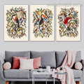 Birds Group Abstract Modern Framed Artwork Portrait Canvas Print for Room Wall Finery