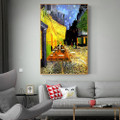 Cafe Terrace at Night Van Gogh Impressionist Framed Artwork Picture Canvas Print for Room Wall Finery
