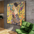 Lady with Fan Gustav Klimt Reproduction Figure Framed Painting Pic Canvas Print for Room Wall Decor