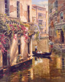 Venice City Landscape Modern Framed Artwork Portrait Canvas Print