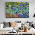 Irises Van Gogh Botanical Impressionist Framed Painting Photograph Canvas Print for Room Wall Getup