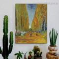 Les Alyscamps Van Gogh Reproduction Framed Artwork Picture Canvas Print for Room Wall Getup