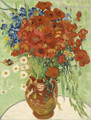 Vase with Marguerites Van Gogh Reproduction Framed Painting Image Canvas Print