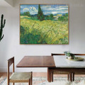 Field with Cypress Van Gogh Botanical Reproduction Framed Painting Picture Canvas Print for Room Wall Adornment