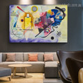 Yellow Red Blue Abstract Wassily Kandinsky Framed Painting Photo Canvas Print for Room Wall Decor