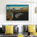 Persistence of Memory Salvador Dalí Reproduction Framed Painting Picture Canvas Print for Room Wall Drape
