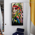 Colorful Tribal Abstract Figure Framed Painting Photo Canvas Print for Room Wall Adornment