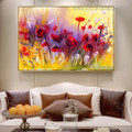 Motley Poppies Abstract Floral Modern Framed Painting Photo Canvas Print for Room Wall Assortment