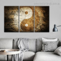 Yin Yang Abstract Modern Framed Split Painting Picture Canvas Print for Room Wall Outfit