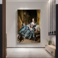 Madame De Pompadour Figure Reproduction Framed Painting Photo Canvas Print for Room Wall Getup