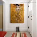 Portrait of Adele Gustav Klimt Reproduction Figure Framed Artwork Image Canvas Print for Room Wall Getup