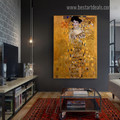 Portrait of Adele Gustav Klimt Reproduction Figure Framed Artwork Image Canvas Print for Room Wall Ornament