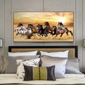 Running Equines Animal Landscape Framed Painting Picture Canvas Print for Room Wall Onlay