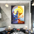 Ardhnarishwar God Religious Modern Framed Portraiture Picture Canvas Print for Room Wall Getup