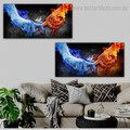 Catching Hands Abstract Modern Framed Portraiture Picture Canvas Print for Room Wall Drape