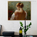 Nude Stern Girl Watercolor Mural Print for Wall Decor