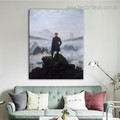 Wanderer Sea Fog Landscape Reproduction Framed Artwork Pic Canvas Print for Room Wall Ornament