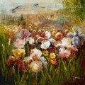 Varicoloured Floweret Plants Impressionist Botanical Framed Painting Pic Canvas Print