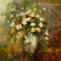 Colorific Blossoms Vase Impressionist Botanical Framed Artwork Image Canvas Print