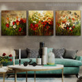 Dapple Floral Worts Impressionist Botanical Framed Artwork Image Canvas Print for Room Wall Onlay