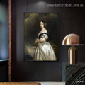 Queen Victoria Franz Xaver Winterhalter Figure Framed Artwork Pic Canvas Print for Room Wall Decor
