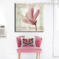 Pink Magnolia Floral Modern Framed Artwork Pic Canvas Print for Room Wall Decoration