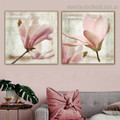 Two Magnolia Flowers Botanical Modern Framed Painting Pic Canvas Print for Room Wall Decor