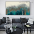 Cyan Spray Abstract Modern Framed Artwork Photo Canvas Print for Room Wall Finery