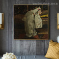 White Kimono Hendrik Breitner Reproduction Framed Artwork Picture Canvas Print for Room Wall Equipment