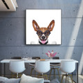 Crazy Basenji Animal Funny Modern Framed Painting Image Canvas Print for Room Wall Finery