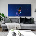 Space Traveller Landscape Figure Framed Portraiture Portrait Canvas Print for Room Wall Garnish