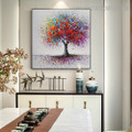 Chromatic Arbor Abstract Botanical Graffiti Framed Painting Pic Canvas Print for Room Wall Moulding