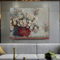 Chrysanthemums 1878 Monet Impressionist Botanical Framed Artwork Photo Canvas Print for Room Wall Garnish