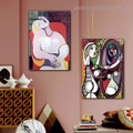 Girl Armchair Pablo Picasso Reproduction Framed Artwork Picture Canvas Print for Room Wall Decor