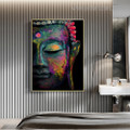 Buddha Idol Religious Framed Painting Picture Canvas Print for Room Wall Outfit