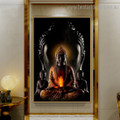 Gautama Buddha sculpture Religious Framed Painting Portrait Canvas Print for Room Wall Finery