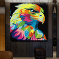 Varicolored Eagle Bird Watercolor Framed Artwork Image Canvas Print for Room Wall Assortment