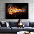 Electric Guitar Abstract Music Modern Framed Painting Picture Canvas Print for Room Wall Flourish